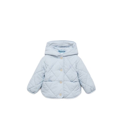 Mango Kids gewatteerde jas lichtblauw afbeelding