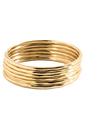armband - set van 6 goudkleurig