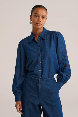 blouse dark blue denim
