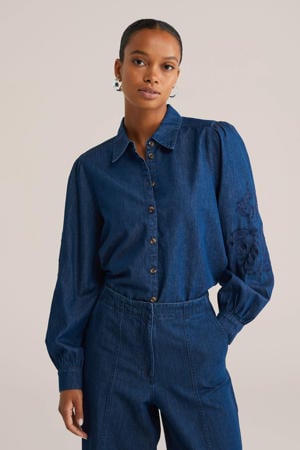 blouse dark blue denim