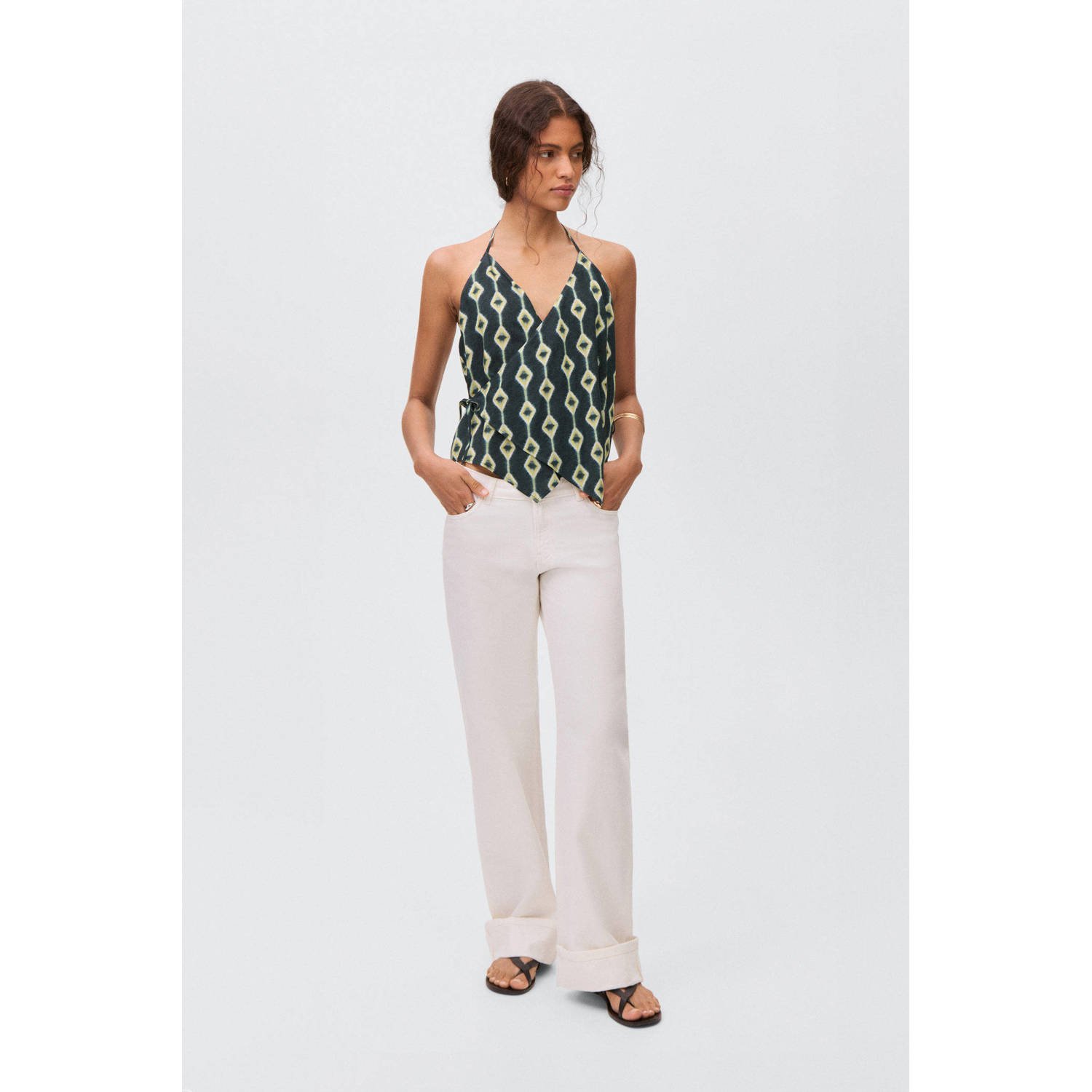 MANGO TEEN haltertop donkerblauw