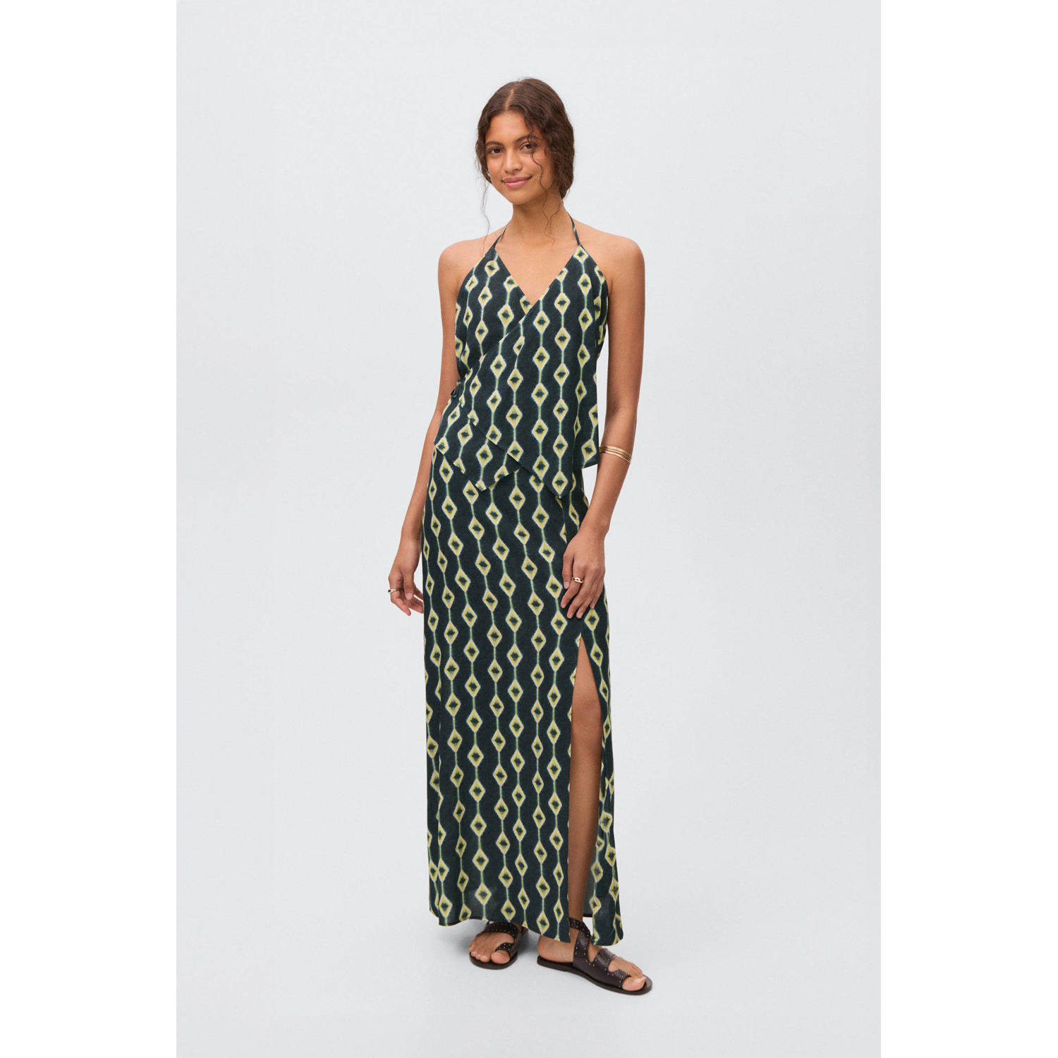 MANGO TEEN haltertop donkerblauw