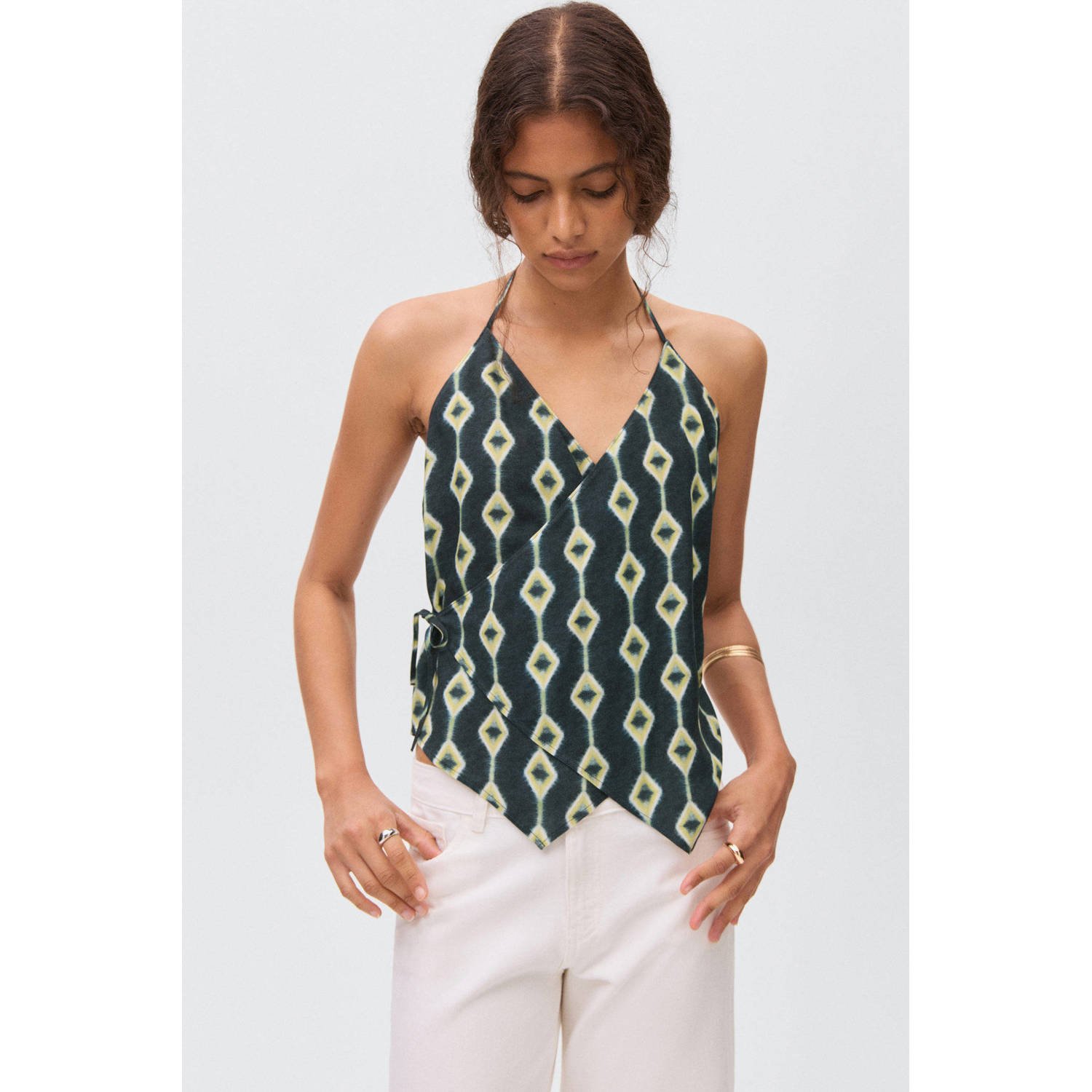MANGO TEEN haltertop donkerblauw