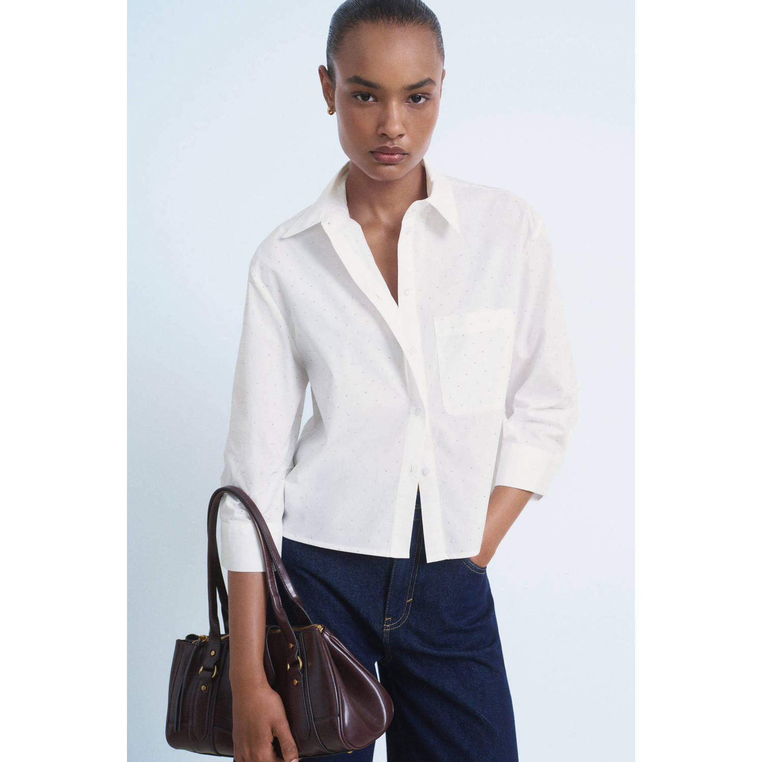 Mango blouse wit