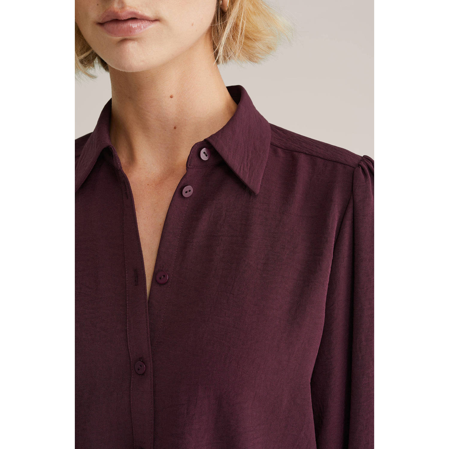 WE Fashion blouse donkerrood
