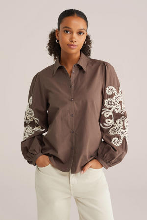 blouse grijsgroen