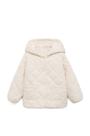 gewatteerde jas beige