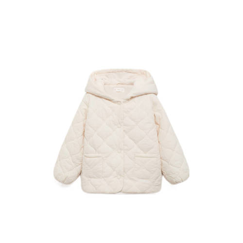 Mango Kids gewatteerde jas beige afbeelding