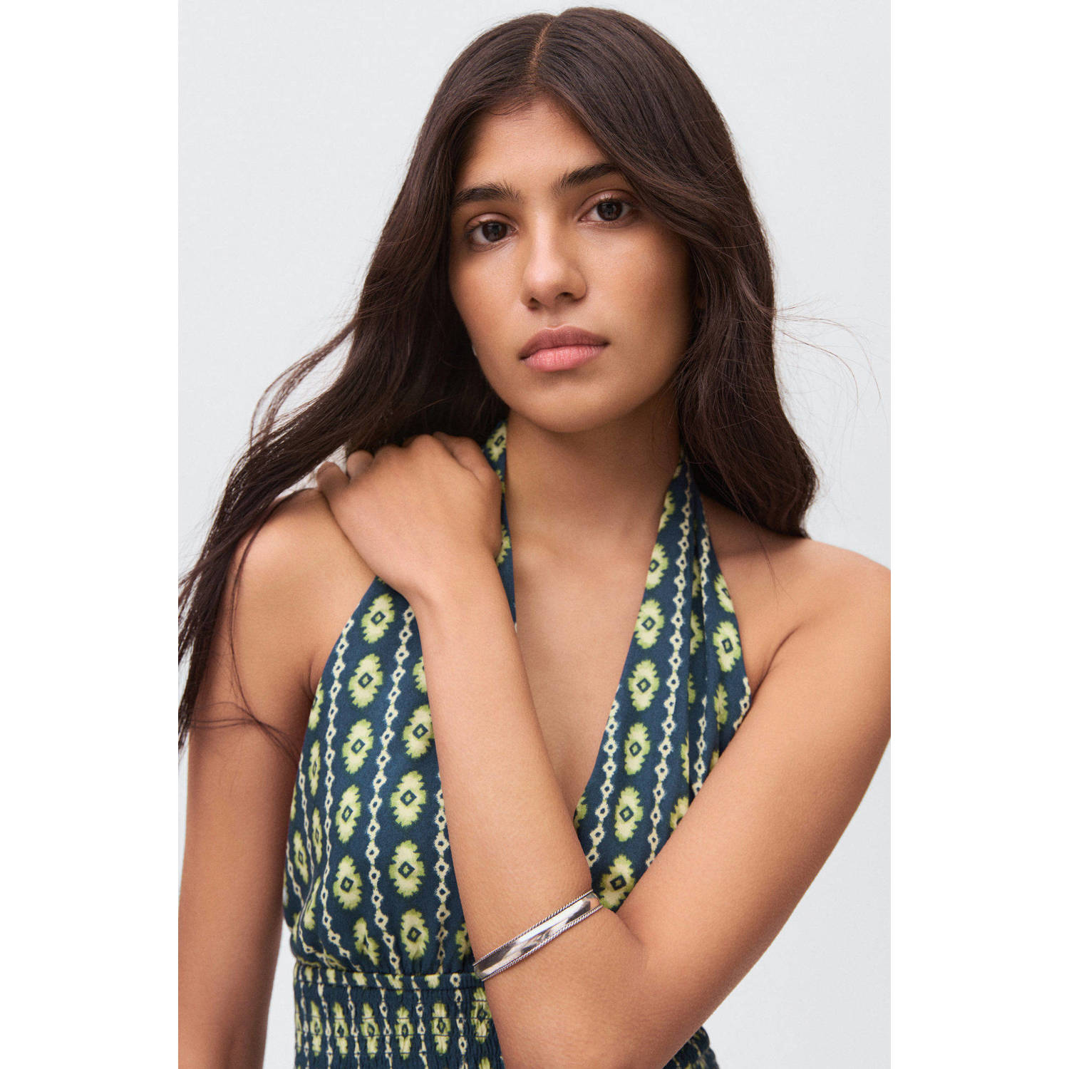 MANGO TEEN halterjurk donkerblauw