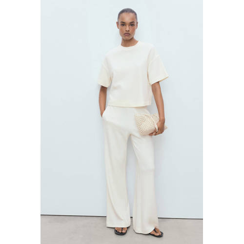 Mango T-shirt ecru afbeelding