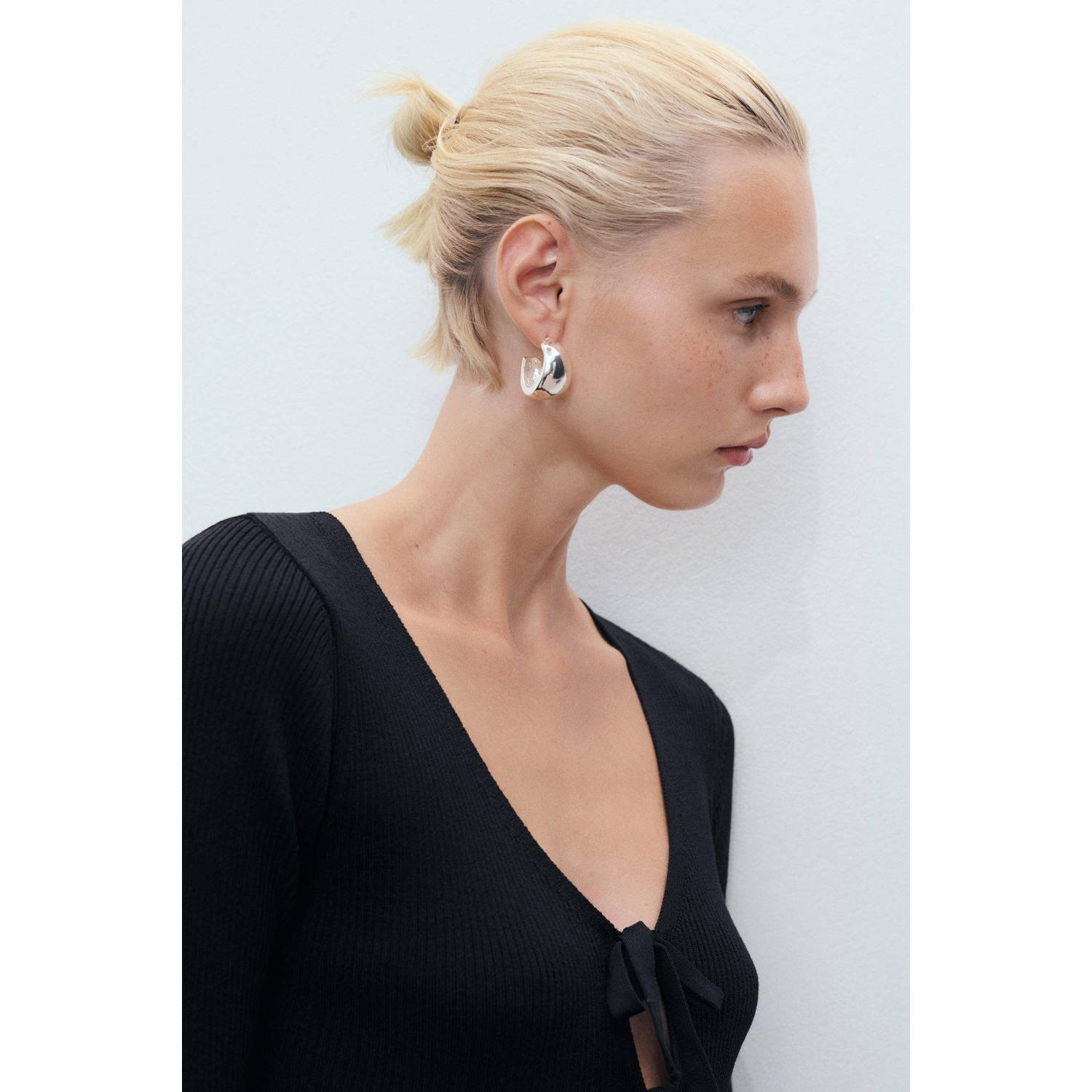Mango gebreid vest zwart