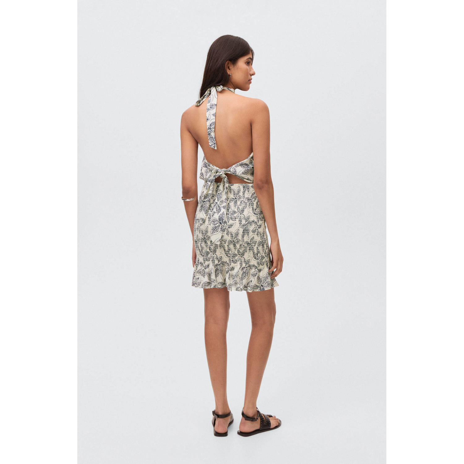 MANGO TEEN halterjurk donkerblauw