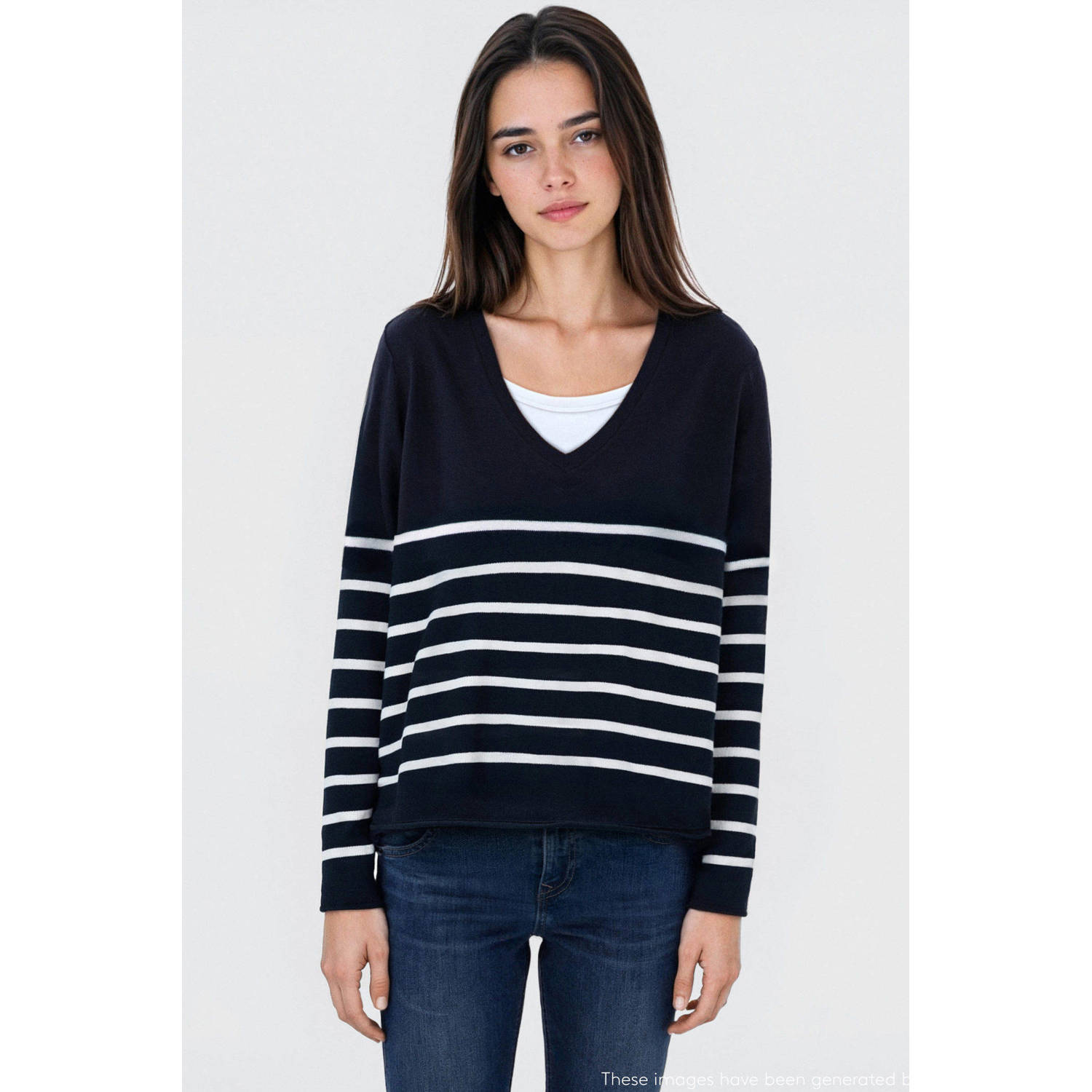 MANGO TEEN trui marine fijn gebreid