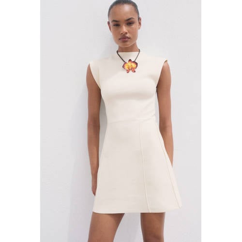 Mango mini jurk ecru afbeelding