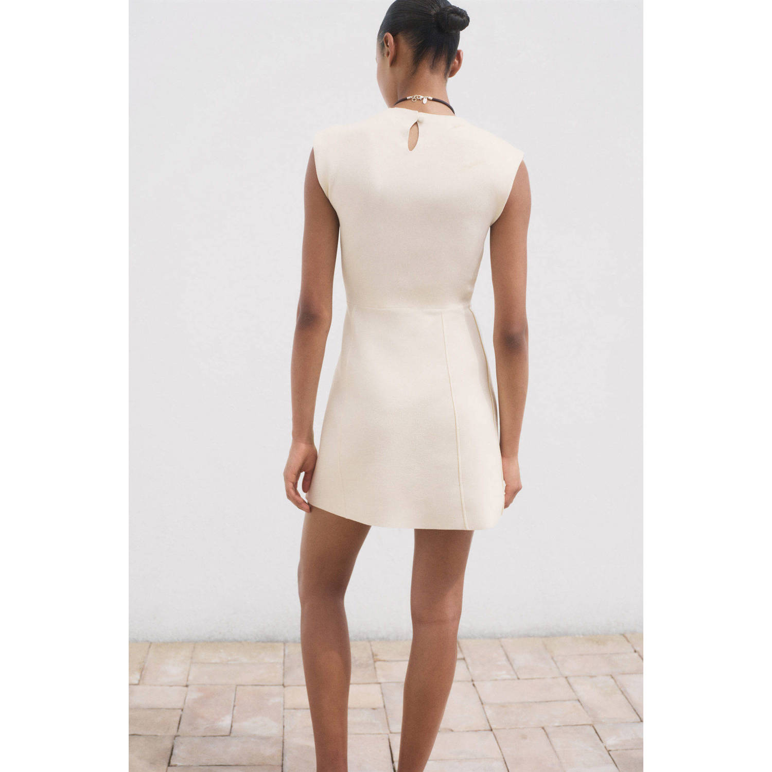 Mango mini jurk ecru