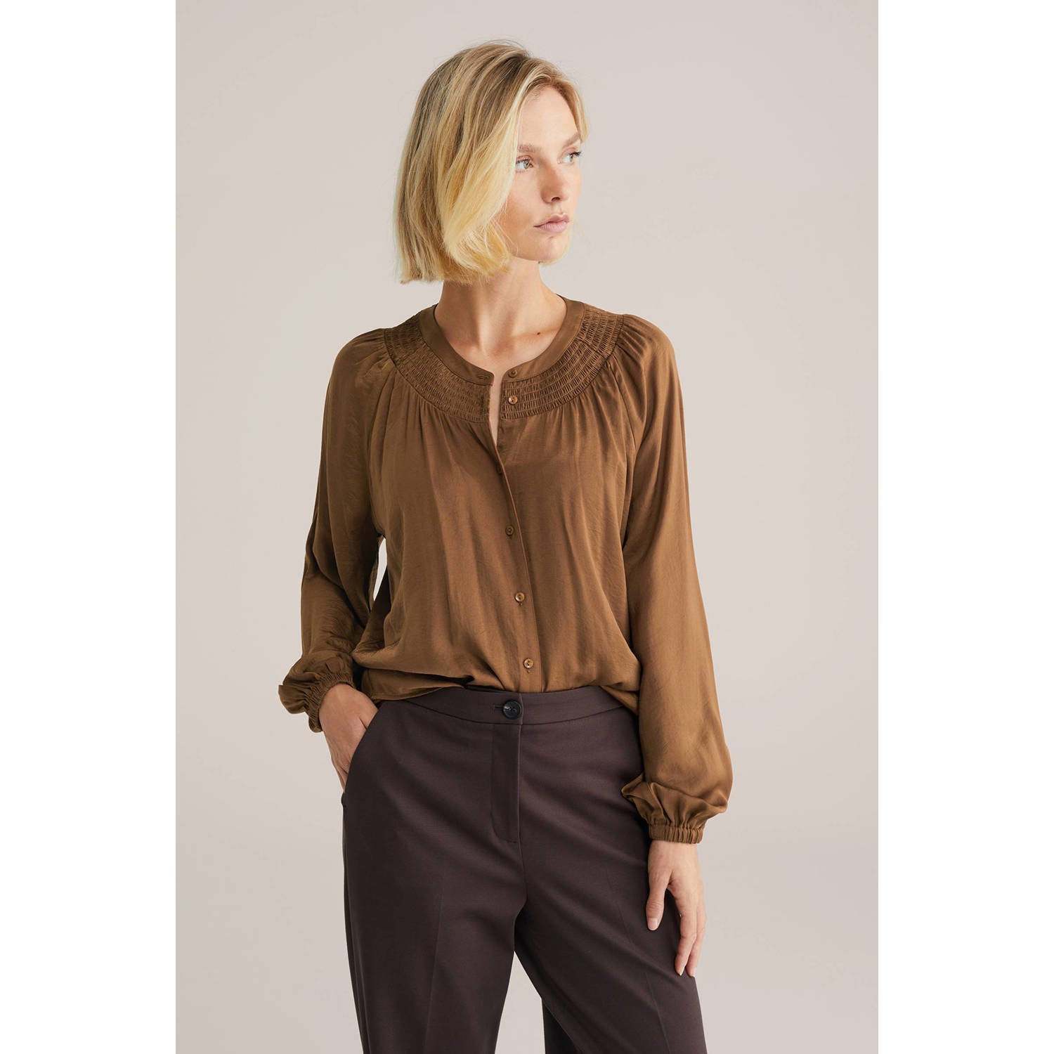 WE Fashion blouse bruin
