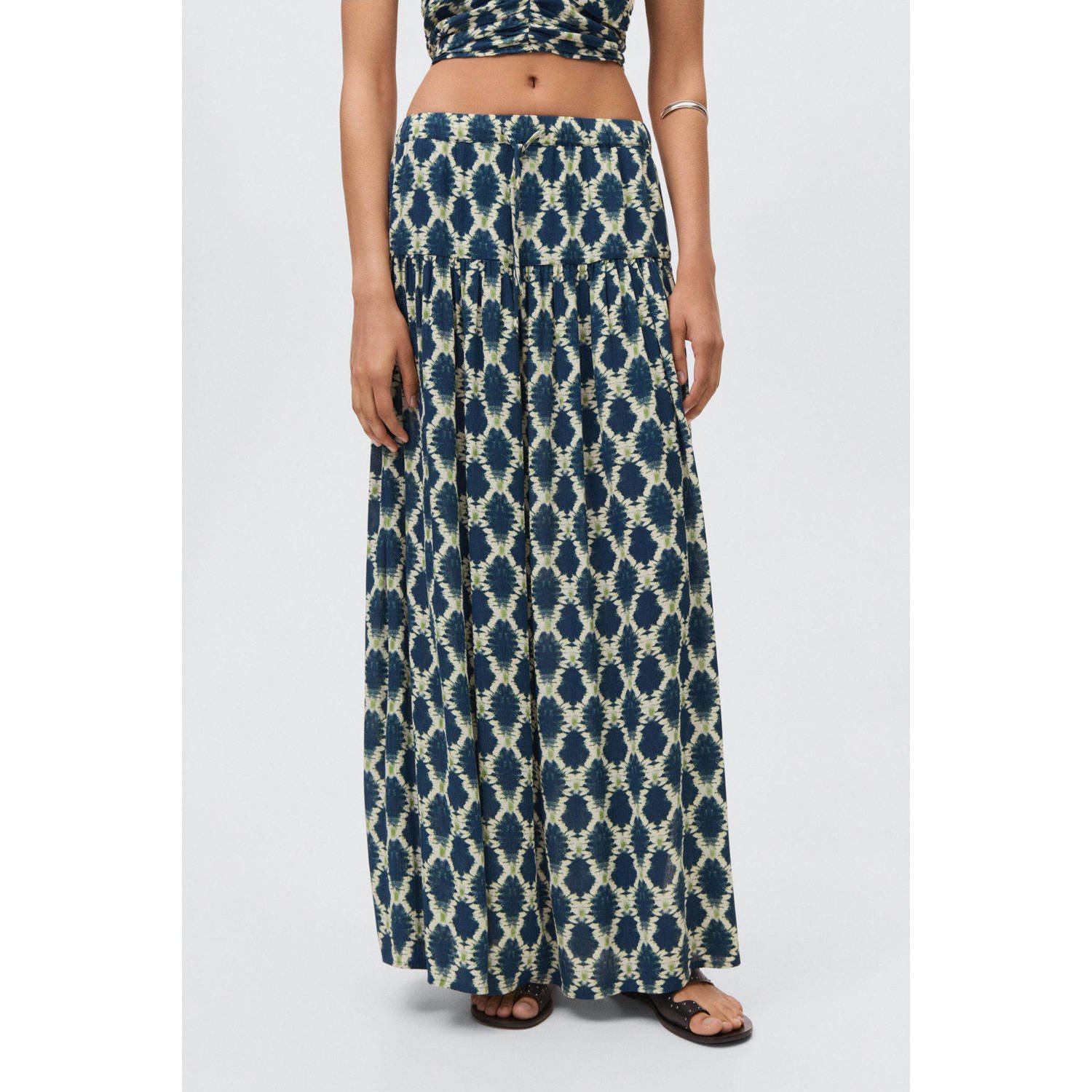 MANGO TEEN maxi rok blauw