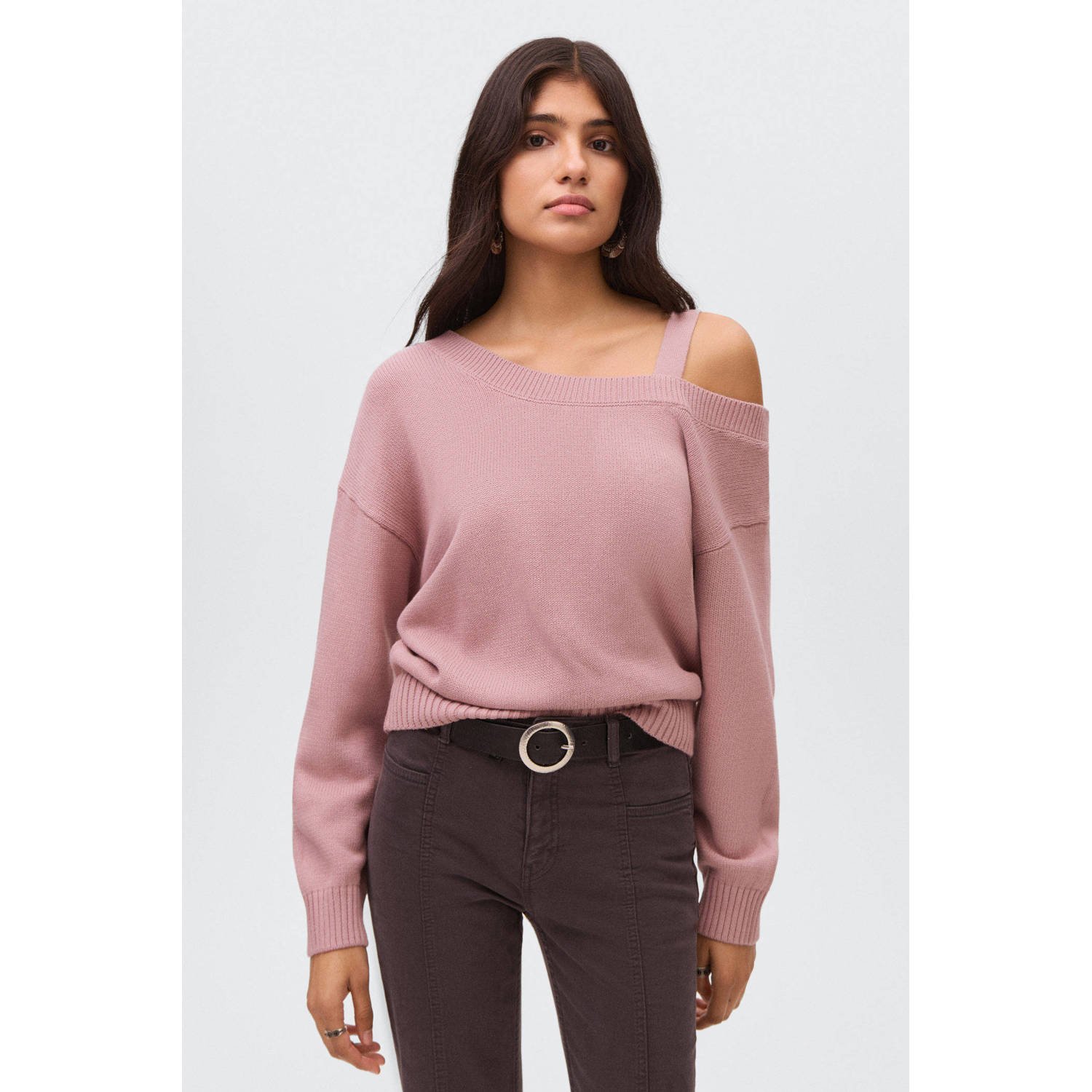 MANGO TEEN trui roze fijn gebreid