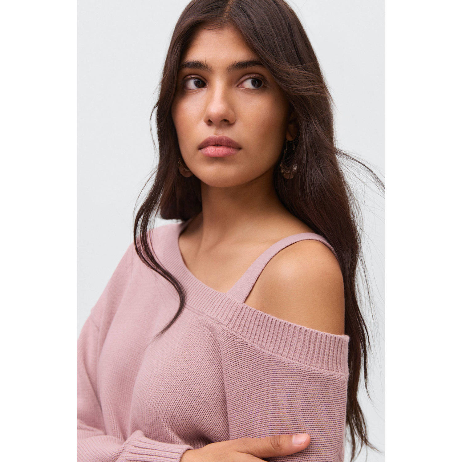 MANGO TEEN trui roze fijn gebreid