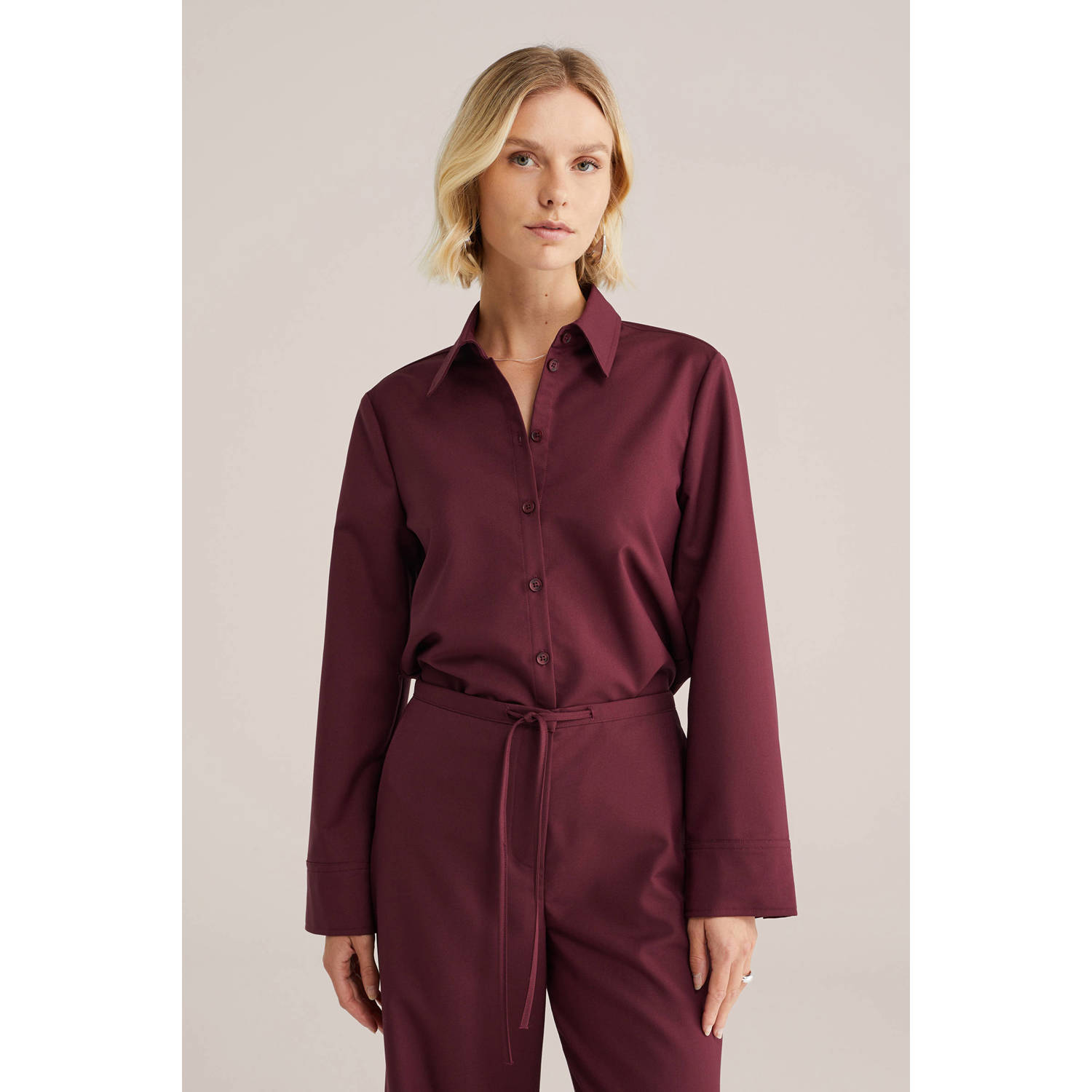 WE Fashion blouse donkerrood