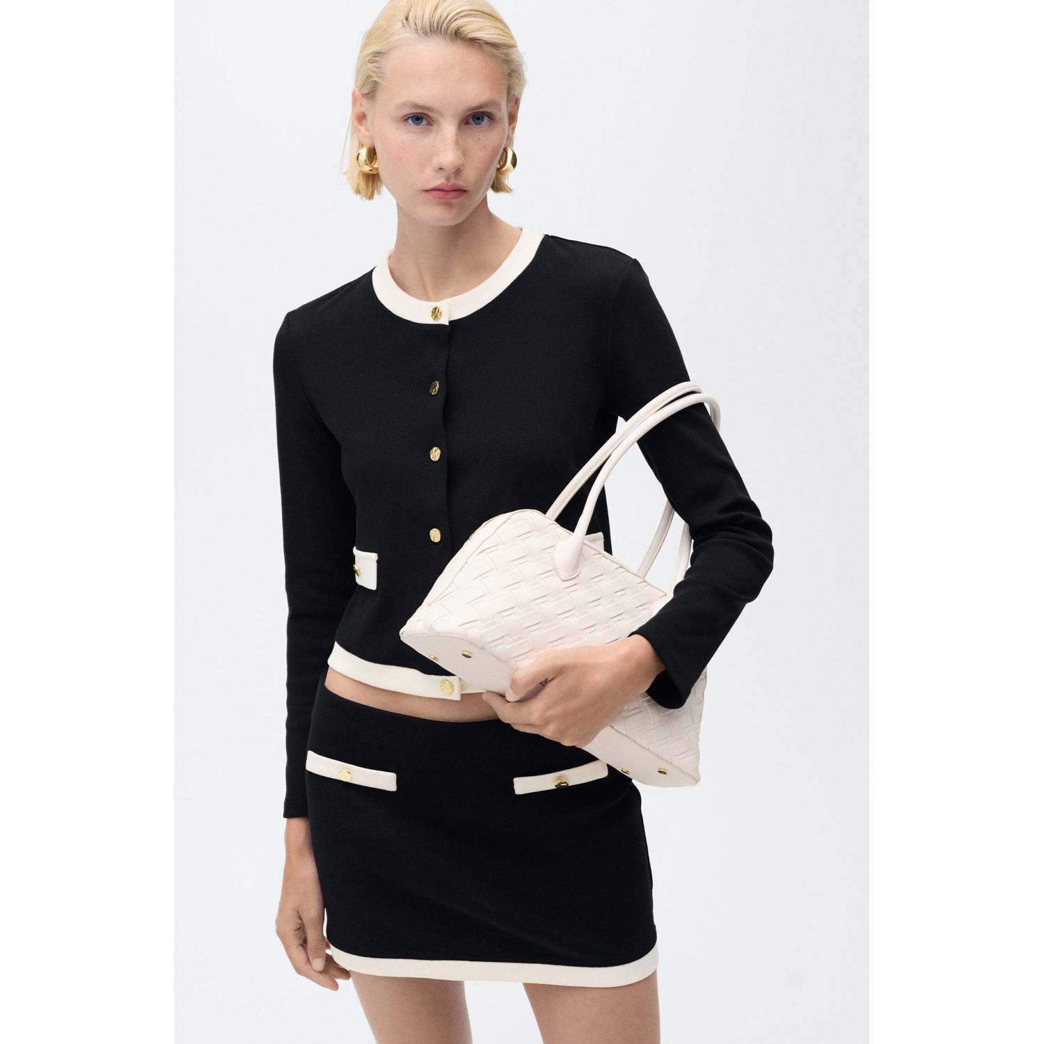 Mango gebreid vest
