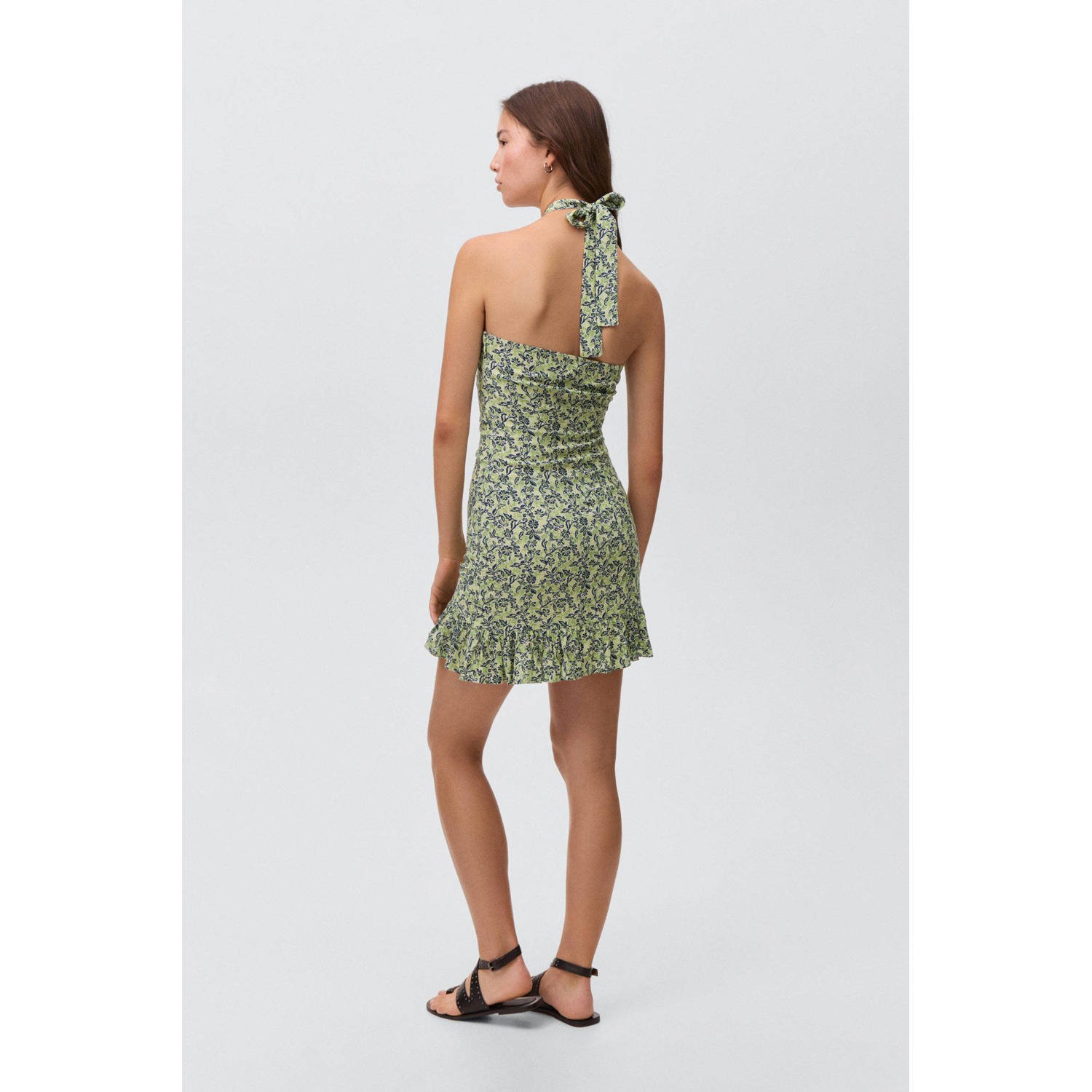 MANGO TEEN halterjurk groen