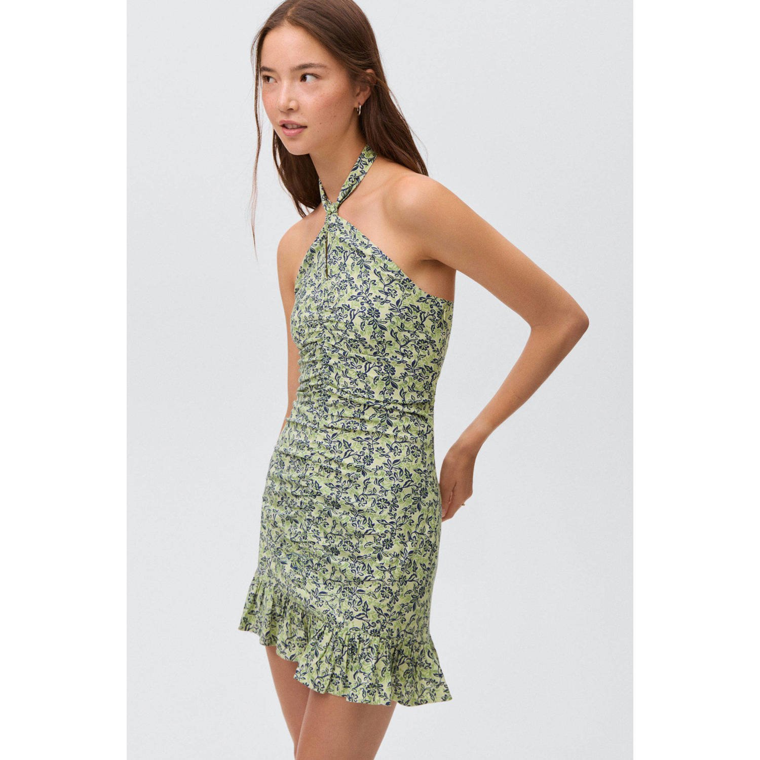 MANGO TEEN halterjurk groen