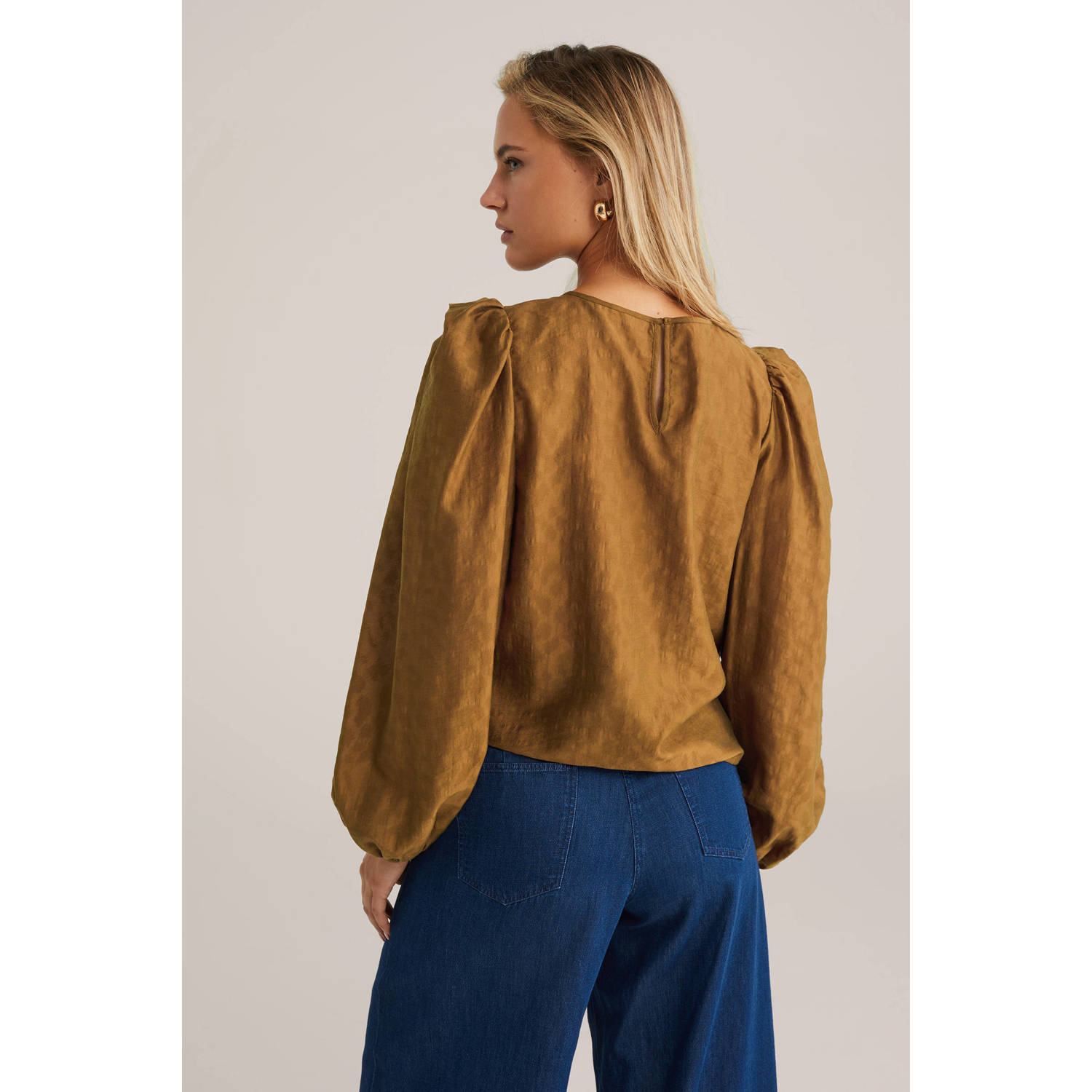WE Fashion blousetop oker