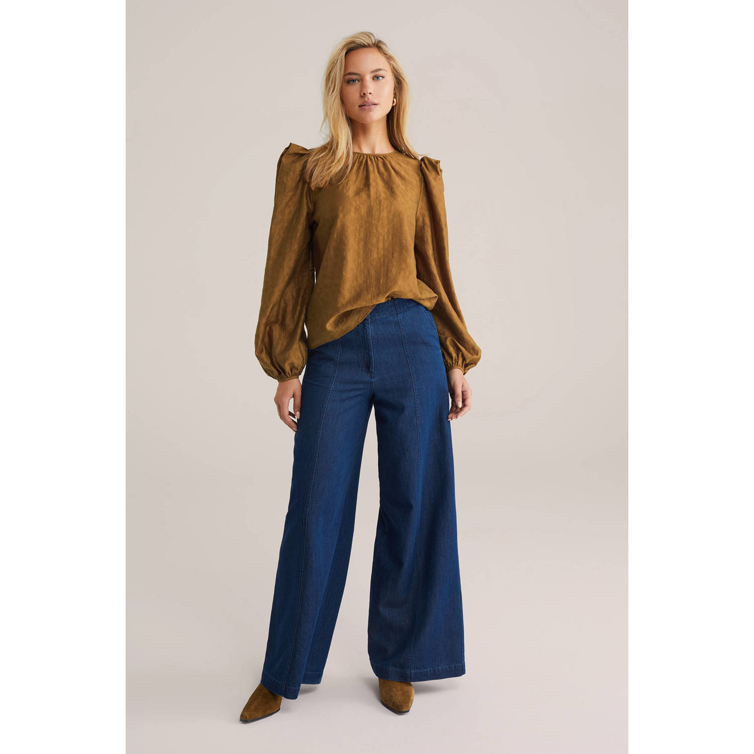 WE Fashion blousetop oker