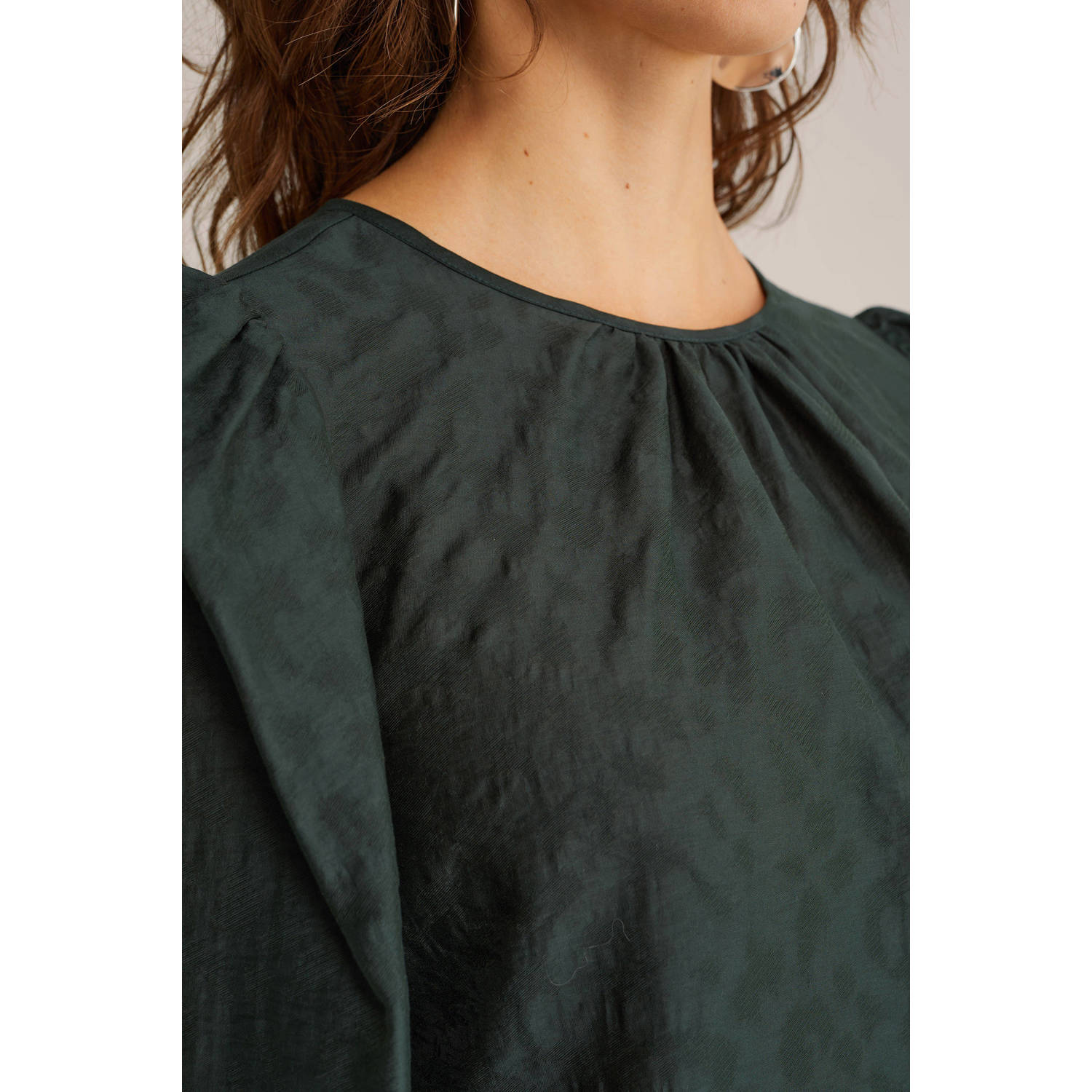 WE Fashion blousetop donkergroen