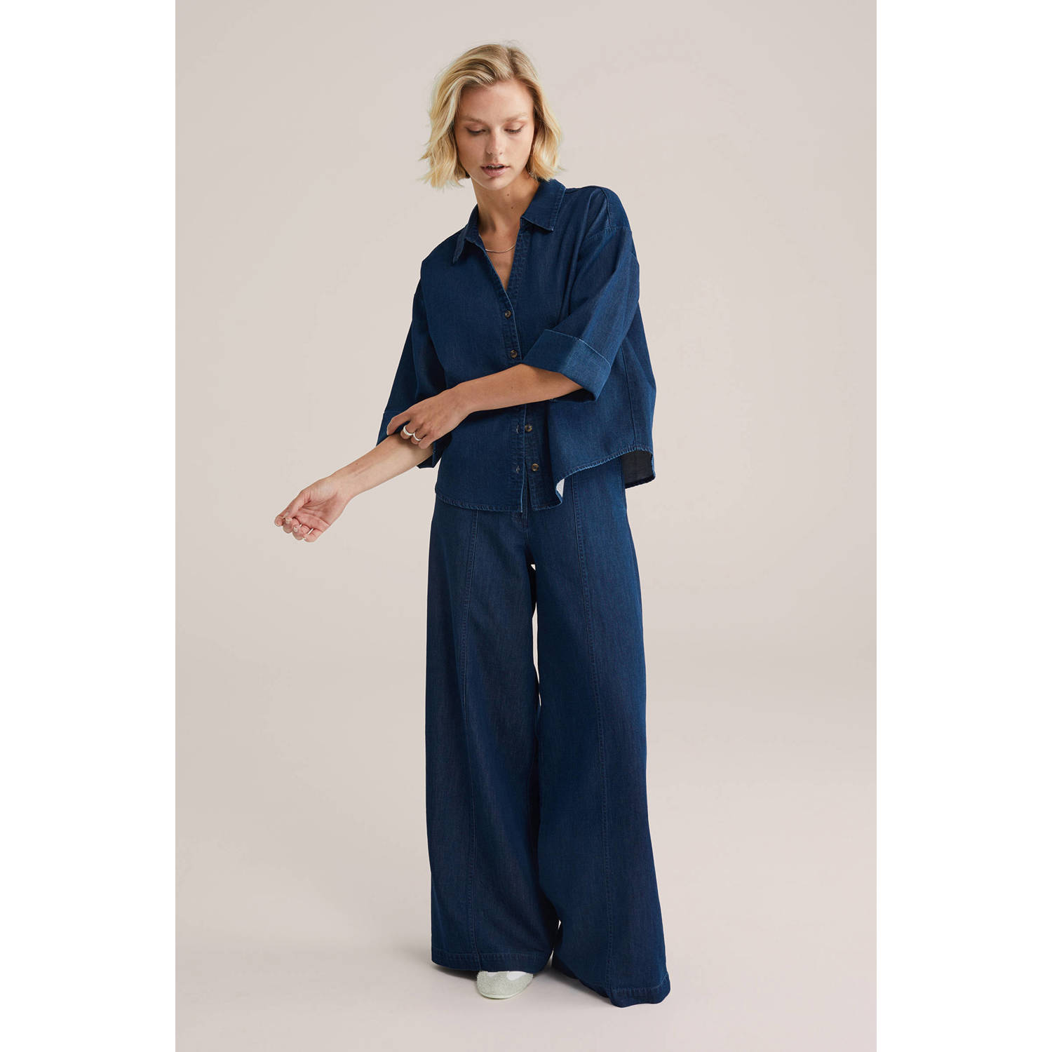 WE Fashion blouse dark blue denim