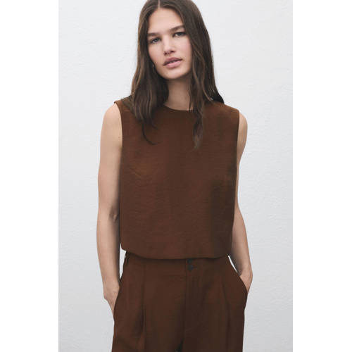 Mango top bruin afbeelding