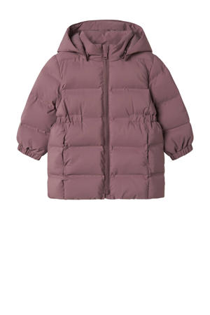 gewatteerde jas paars