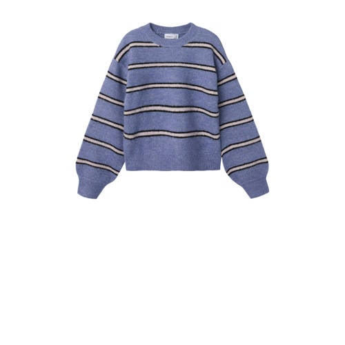 NAME IT KIDS fijn gebreide trui met wol blauw afbeelding