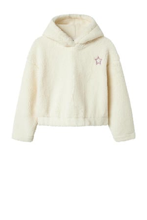 teddy hoodie ecru