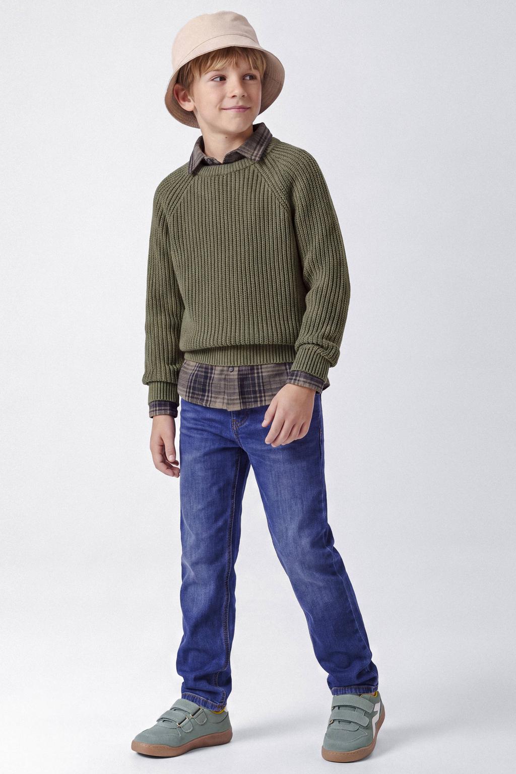 NAME IT KIDS trui groen grof gebreid