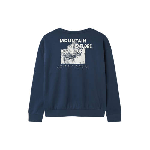 NAME IT KIDS sweater met backprint donkerblauw afbeelding