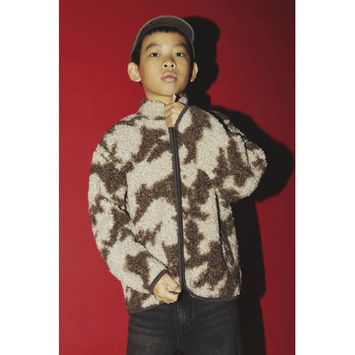NAME IT KIDS teddy sweatvest donkerbruin afbeelding
