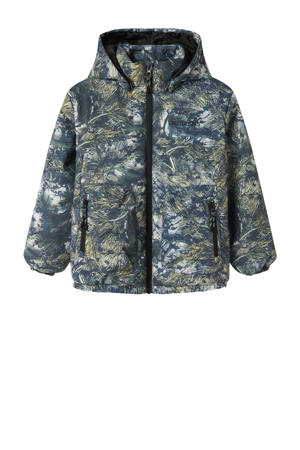 gewatteerde jas blauw