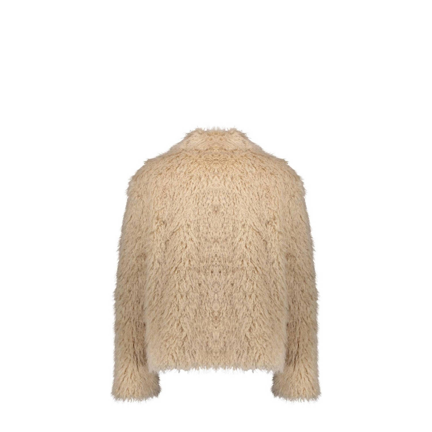 Geisha faux fur jas camel