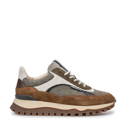 Floris van Bommel De Grommer 05.11 suède sneakers cognac/kaki afbeelding