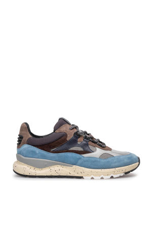 De Treener 05.00 suède sneakers lichtblauw/bruin