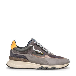  De Zager 12.07 suède sneakers donkergrijs