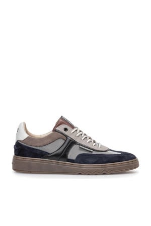 suède sneakers donkerblauw