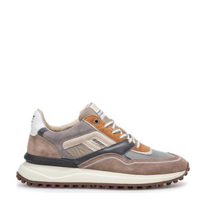 Noppi 29.52 suède sneakers taupe/oranje