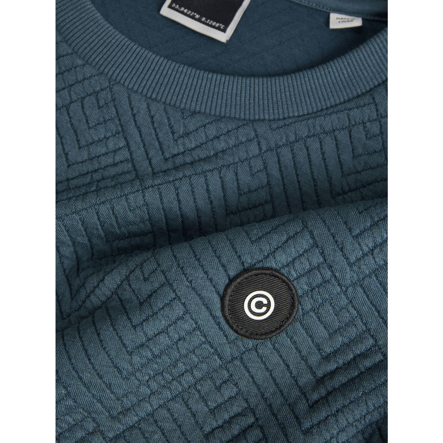 JACK & JONES PLUS SIZE hoodie met textuur petrol