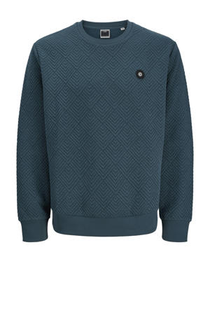sweater met textuur petrol