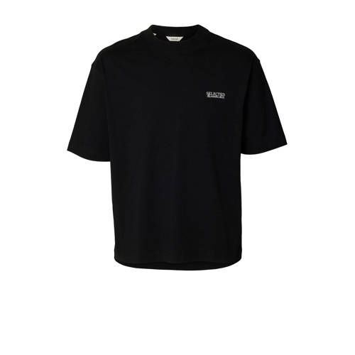 SELECTED HOMME relaxed T-shirt zwart afbeelding