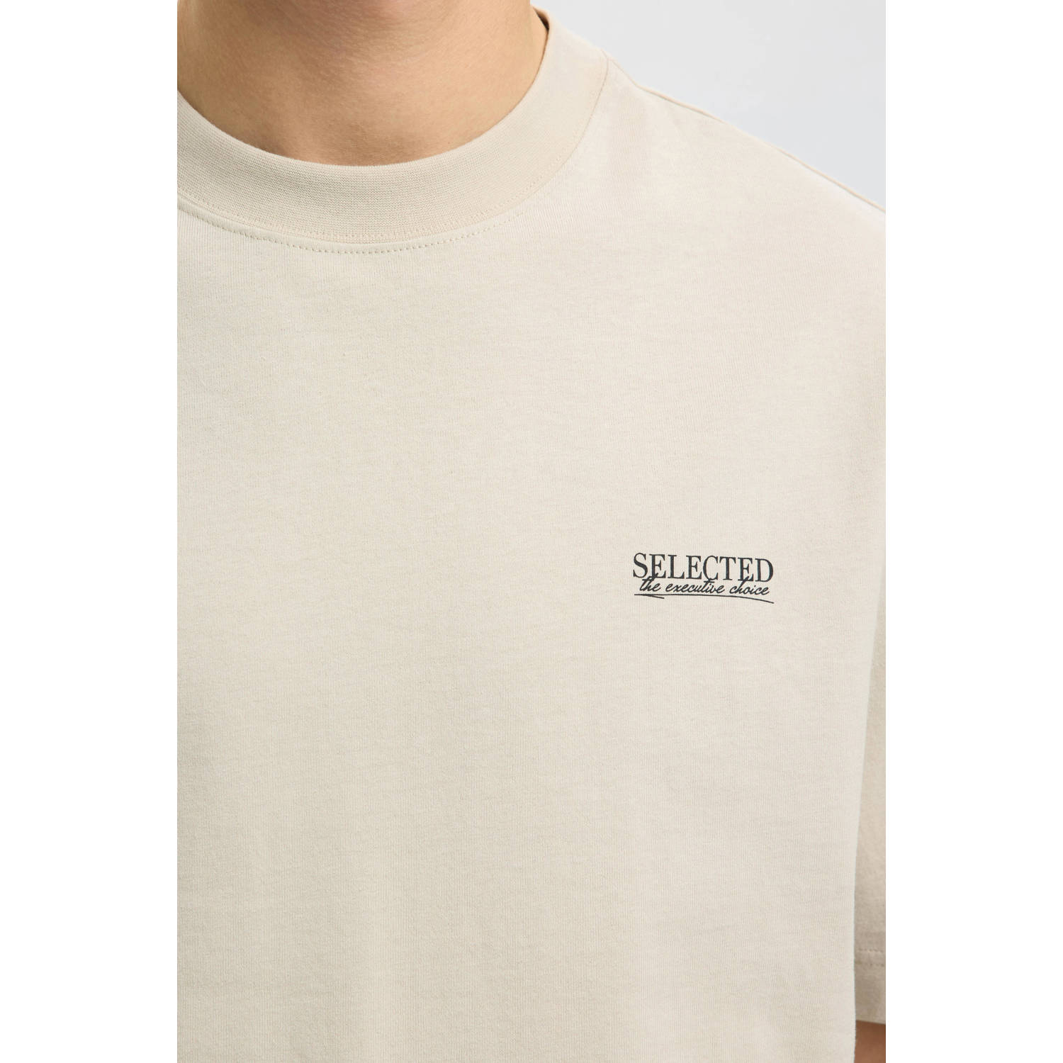 SELECTED HOMME relaxed T-shirt beige