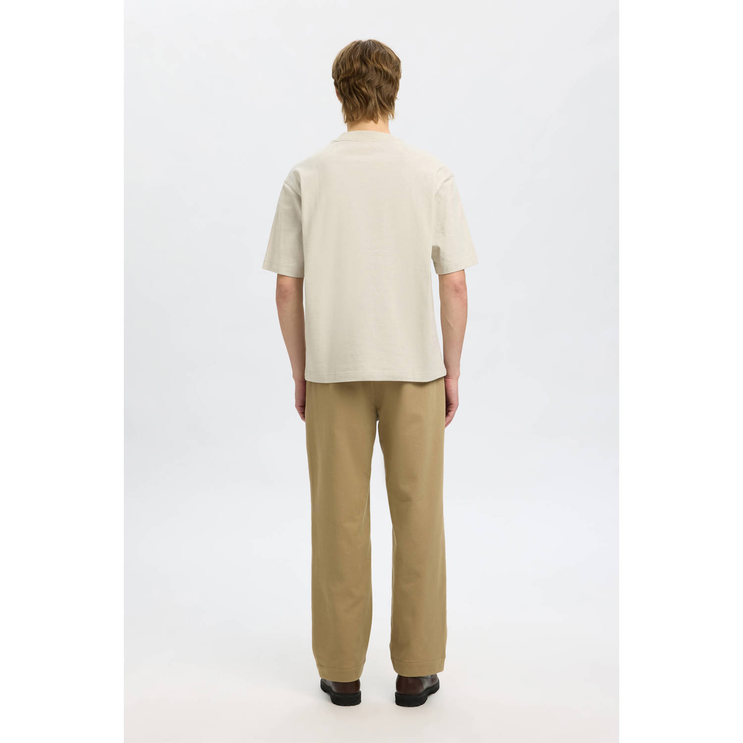 SELECTED HOMME relaxed T-shirt beige